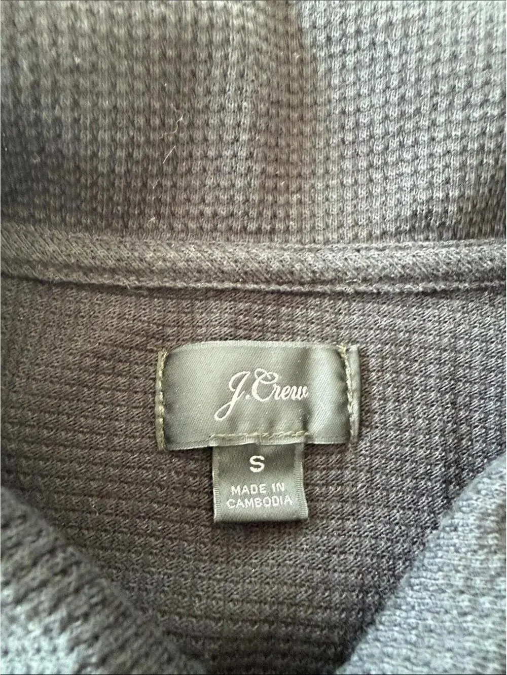 J. Crew black knit polo size small